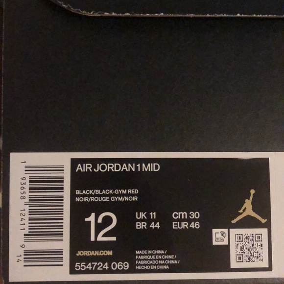 NIKE AIR JORDAN 1 MID ‘CHICAGO BLACK TOE’ SNEAKERS - Picture 13 of 15